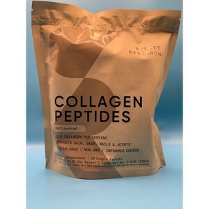 Sports Research Collagen Peptides Protein Powder, 20 Packets (Unflavored)